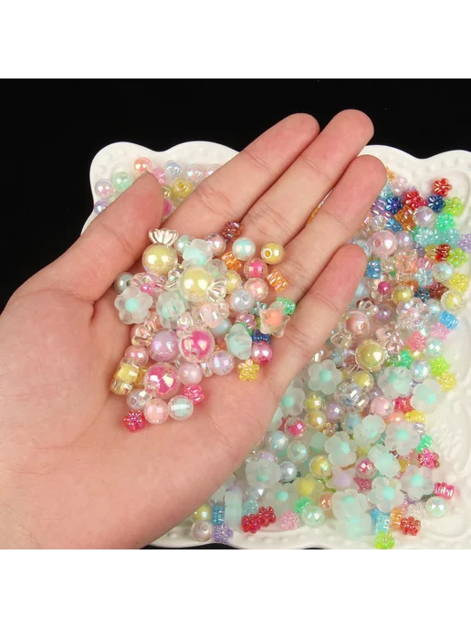 JILKOL Акриловые бусины сердце 100шт, 9x8x5mm, Цвет 9x8x5mm, 100 шт, фото 5