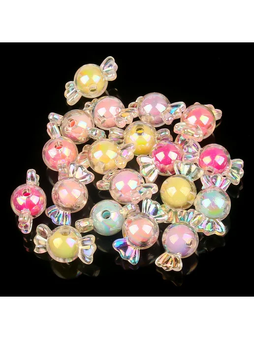 JILKOL Акриловые бусины сердце 100шт, 9x8x5mm, Цвет 9x8x5mm, 100 шт, фото 6
