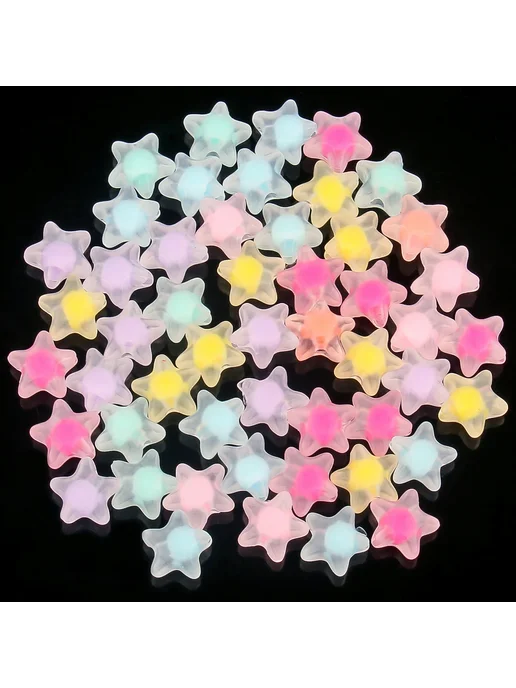 JILKOL Акриловые бусины сердце 100шт, 9x8x5mm, Цвет 9x8x5mm, 100 шт, фото 7
