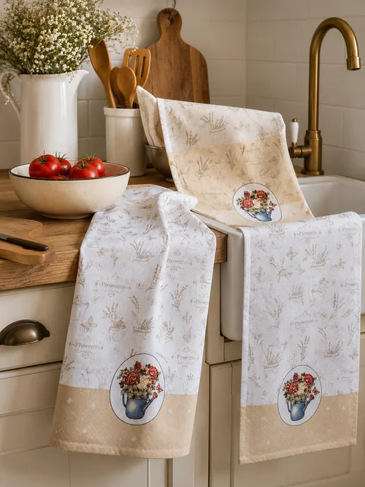 Fidan home Полотенца кухонные 20 штук 30х60 см набор подарочный, 30x60 см, фото 4