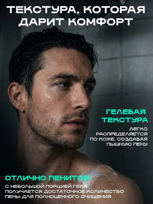 Numérox Mixx Гель для душа 3в1 мужской Морские ноты, яблоко, амбра 1 л, 1 л, фото 2