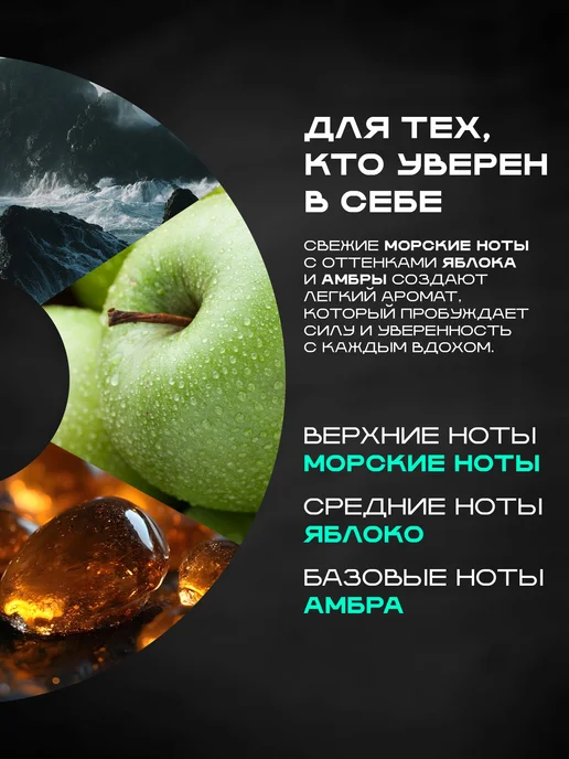 Numérox Mixx Гель для душа 3в1 мужской Морские ноты, яблоко, амбра 1 л, 1 л, фото 4
