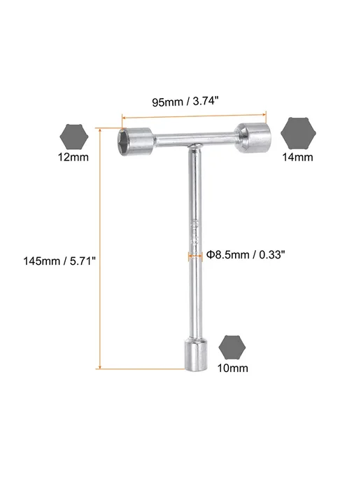 UXCELL Т-образный гаечный ключ 10mm 12mm 14mm, вариант