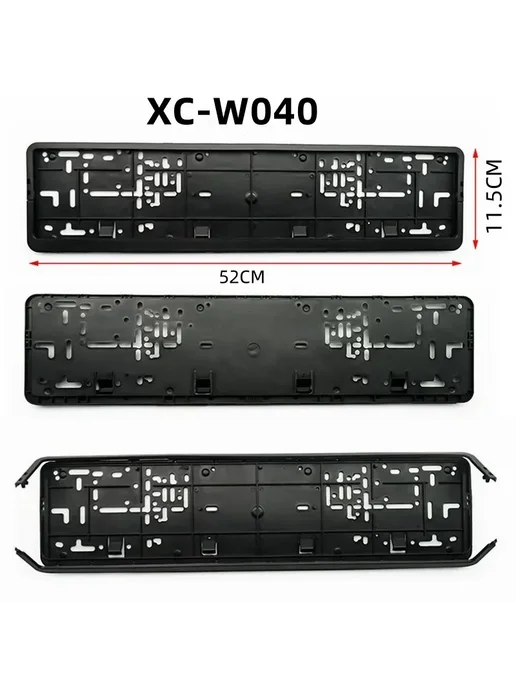 HTJCK Держатель рамки номерного знака XC-W088, черный, черный, фото 3