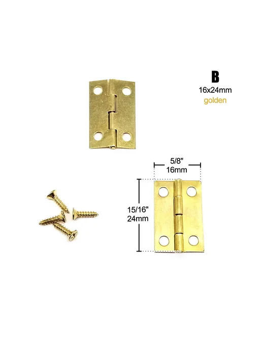 Michastu Мебельные петли A 16x24mm golden 24 шт, золотой