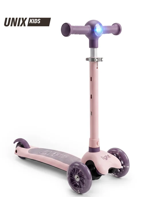 UNIX Kids Самокат детский 3-колесный Light, фиолетовый, фото 5