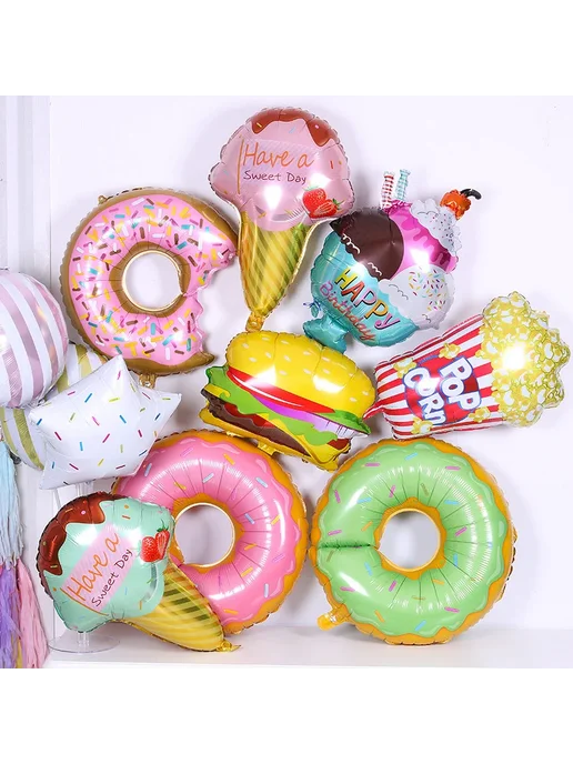 Алюминиевый шар Globos ice cream G, бежевый, фото 2