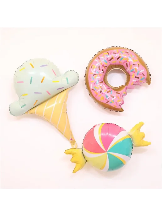 Алюминиевый шар Globos ice cream G, бежевый, фото 3