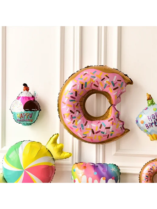Алюминиевый шар Globos ice cream G, бежевый, фото 4