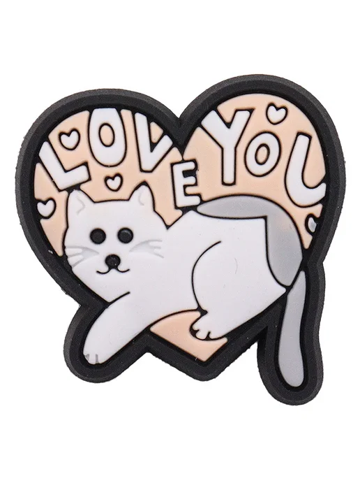 Нет бренда Детские украшения для обуви в виде кошки "I Love You", синие, синий