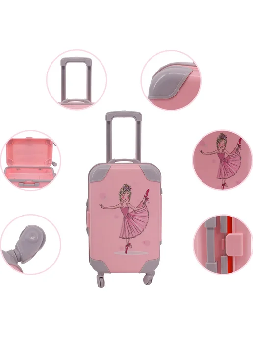 luckdoll Чемодан для кукол, голубой, xm2301, голубой, фото 3