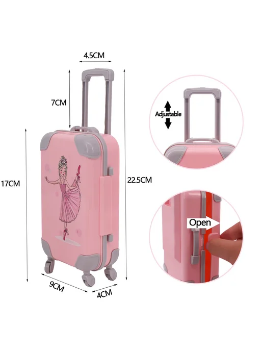 luckdoll Чемодан для кукол, голубой, xm2301, голубой, фото 4