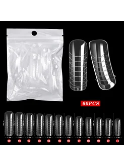 Нет бренда Силиконовые формы для ногтей 60pcs tips 03
