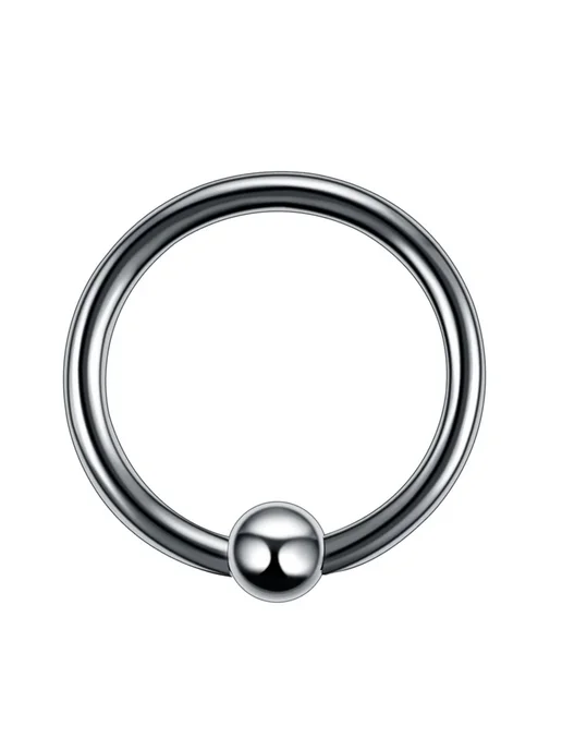 SWANJO Стальное кольцо для пирсинга, Black 6mm, G, серый