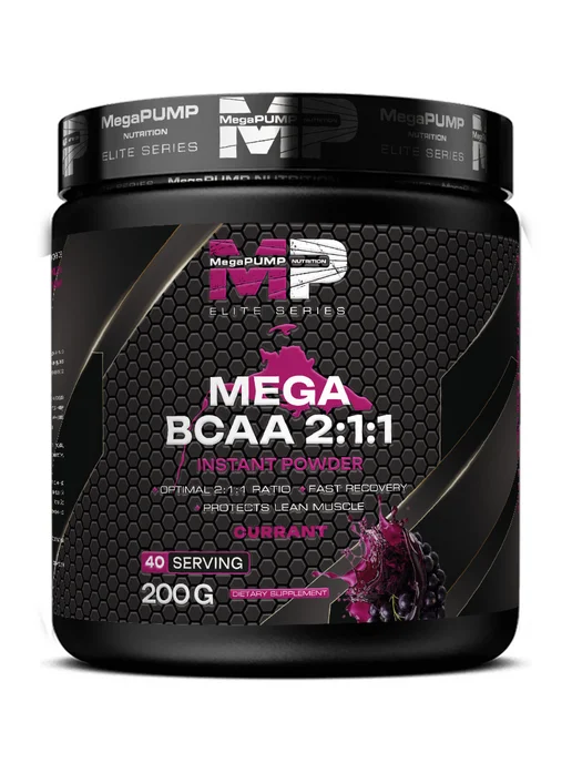 Mega PUMP Nutrition Порошок bcaa аминокислоты бца 200 грамм черная смородина, черный, фото 7