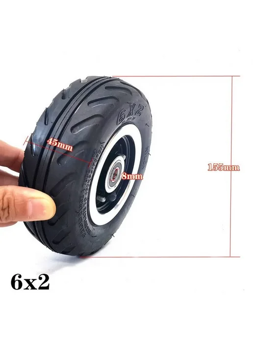 XMKO Камера внутренняя 6x2 дюймов для скутера, цвет Inner Tube, 6x2, фото 3