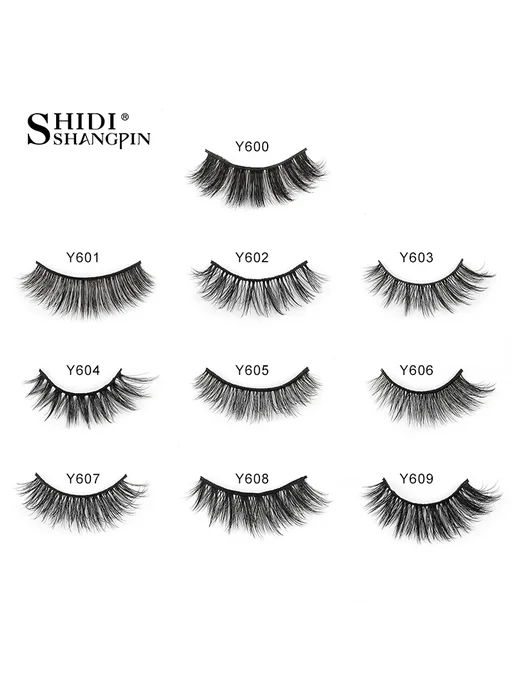 SHIDISHANGPIN Накладные ресницы 5pairs G807, черные, черный, фото 6