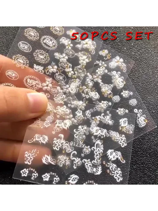 HotPress Наклейки для ногтей Цвет 30PCS-NL013, вариант, фото 3