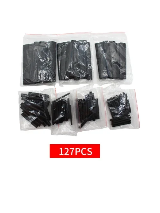 ELECAPITAL Термоусадочная трубка 127Pcs Black no Box, 127 шт