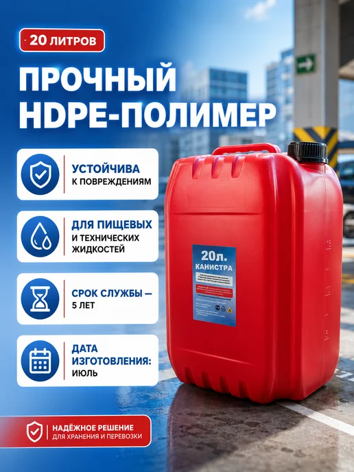 Bravon Tools Канистра 20 л пластиковая автомобильная, 20 л, фото 3