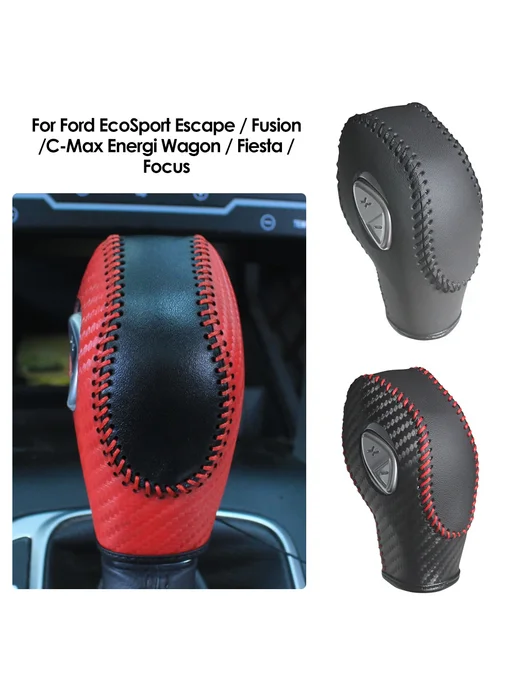 Нет бренда Авточехол на ручку переключения Ford Carbon Fiber Black B, черный, фото 2