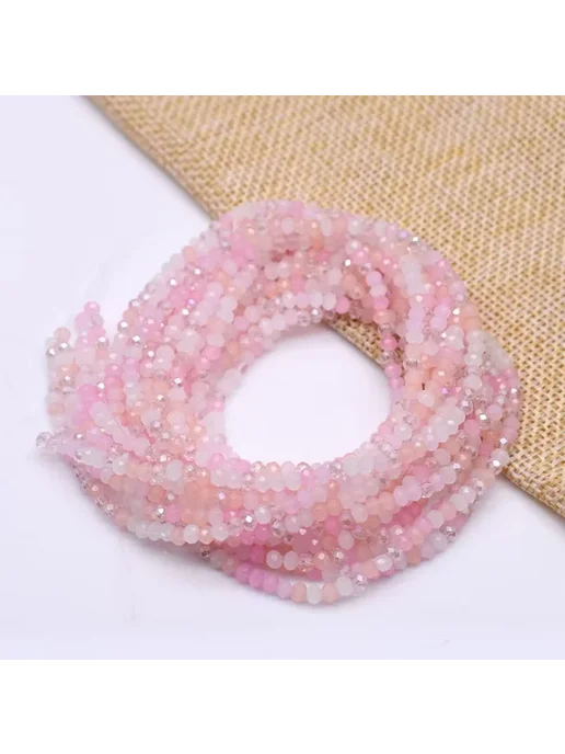 YanQi Бусины хрустальные розовые 2 мм, Color 23, розовый, фото 4