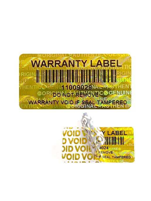 Нет бренда Голографические наклейки Warranty Label, Gold, 600шт, 600 шт, фото 2