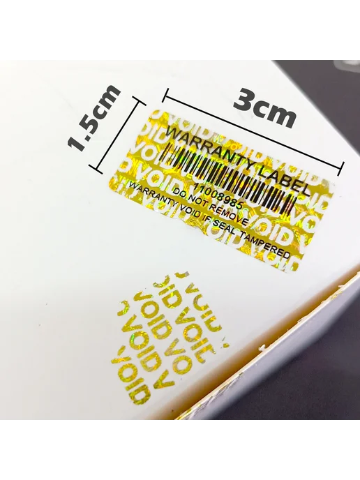 Нет бренда Голографические наклейки Warranty Label, Gold, 600шт, 300 шт, фото 6