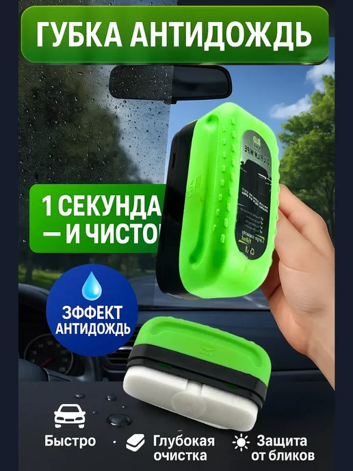 Антидождь для автомобиля и очиститель стекол, вариант