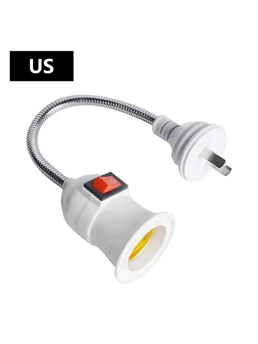 Ligghig Основание для лампы E27 с выключателем US Plug, белый