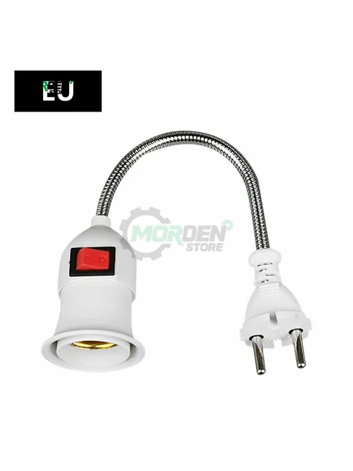 Ligghig Основание для лампы E27 с выключателем US Plug, белый, фото 6