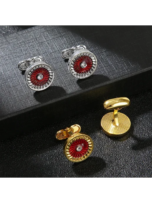 chyvenee Мужские запонки red cufflinks, красный, фото 4