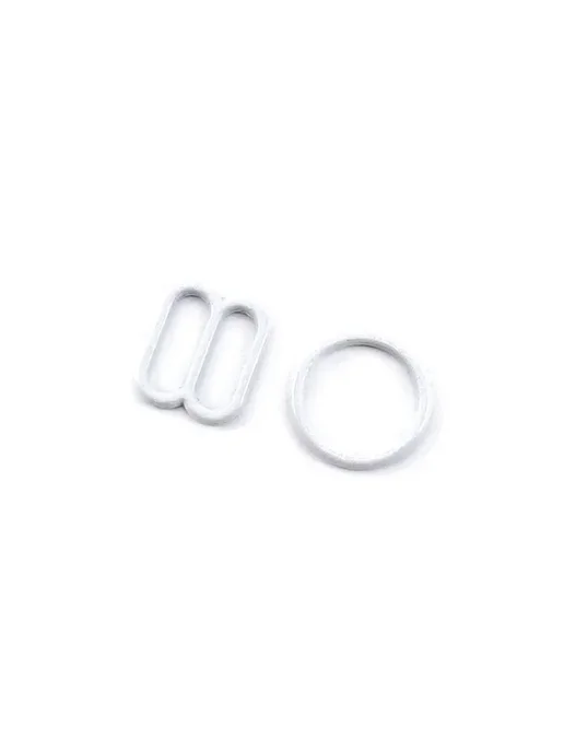Meetee Металлические пряжки бюстгальтера 50 комплектов White, белый