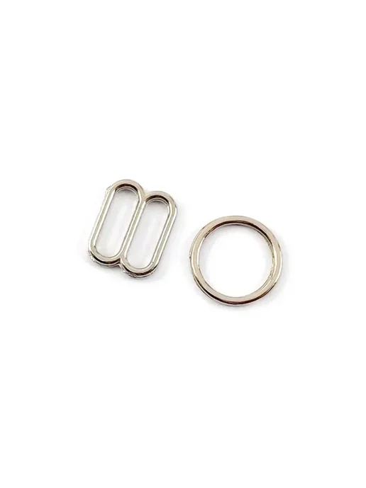Meetee Пряжки Металлические Silver 50 комплектов, серебристый