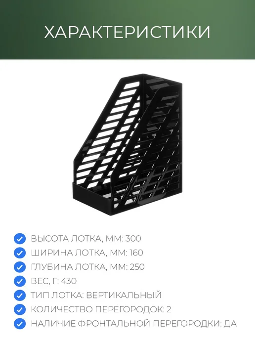 Стамм Лоток вертикальный для документов А4 пластик XXL, вариант, фото 2