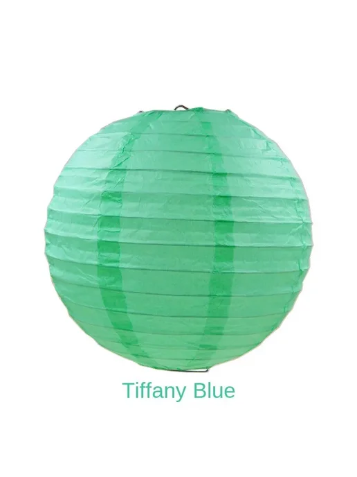 merylover Многоцветные круглые бумажные фонари Tiffany blue, синий
