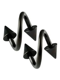 imixlot Спиральные пирсинг кольца с шипами, H, 16G