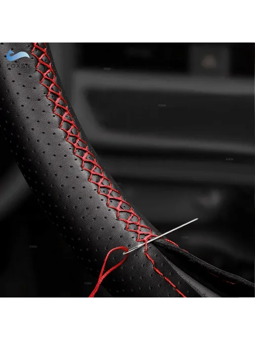 FOXSN Оплетка рулевого колеса Mercedes Benz blue line-Blue, синий, фото 6
