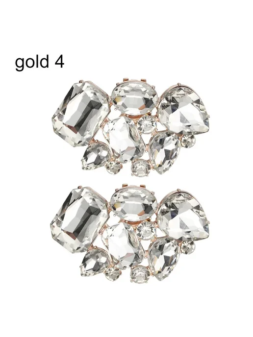 okdeals Съемные украшения для обуви, кристаллы, gold 4, золотой