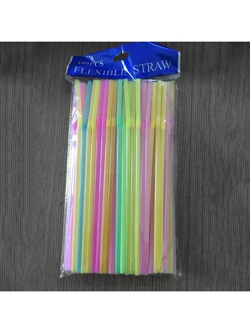 Нет бренда Гибкие трубочки для напитков Rietjes Multicolor 500Pcs, 500 шт, фото 4