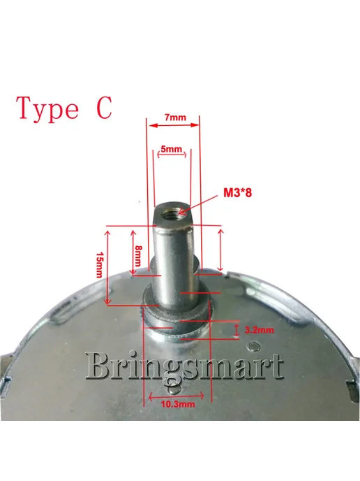 BRINGSMART Синхронный двигатель TYC-50 220В 2.5rpm or 3rpm, вариант, фото 4