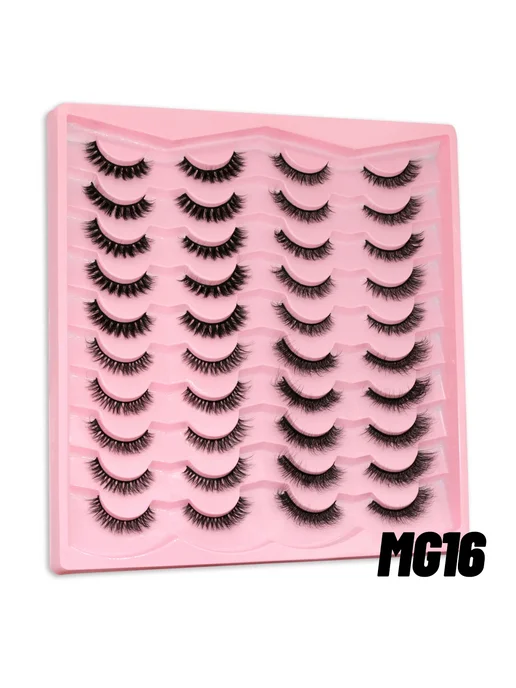 Groinneya Ресницы D-curl20pairs MG-15, розовый