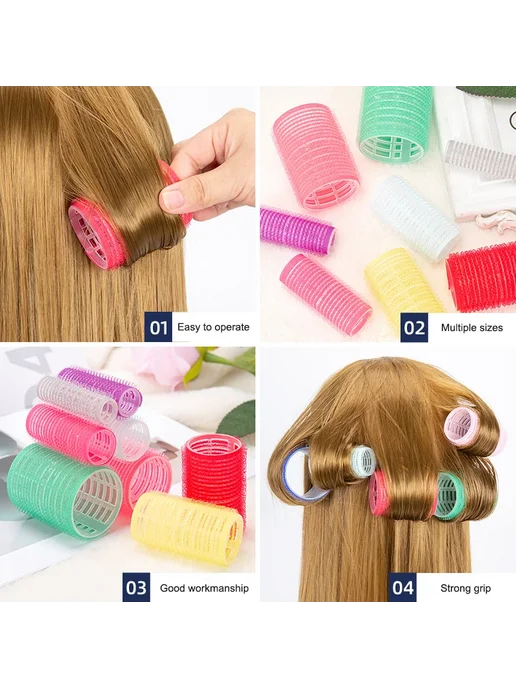 Noocuxuekon бигуди без нагрева 4.0cm 6pcs, 6 шт, фото 5