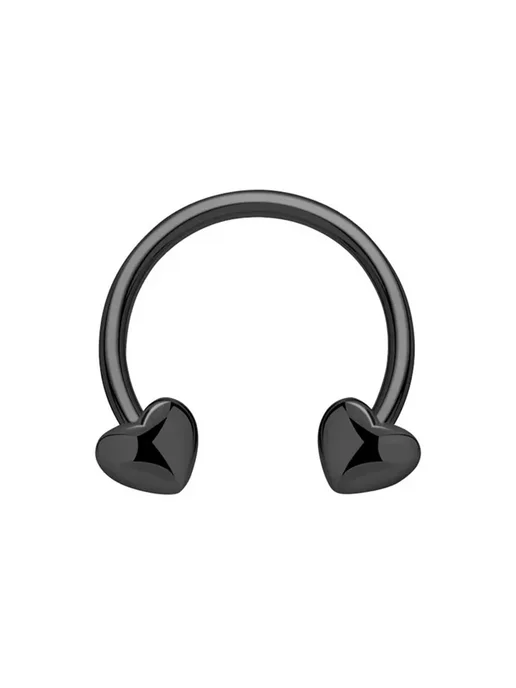 Нет бренда Стальное кольцо для пирсинга звезда 16G Naz Black-2, 16 г, фото 4