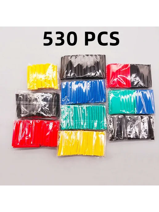 Нет бренда Теплоусадочные трубки 530pcs, цветные, 530 шт, фото 2