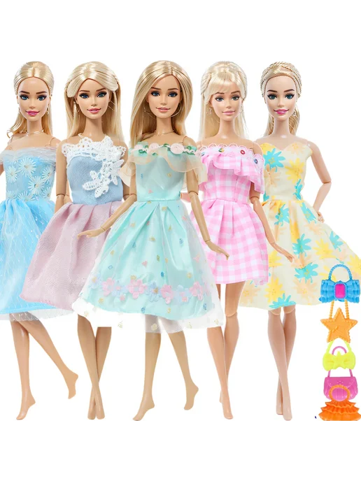BJDBUS Платье для куклы Barbie 11.5", цвет NO.3, 11,5 цв.