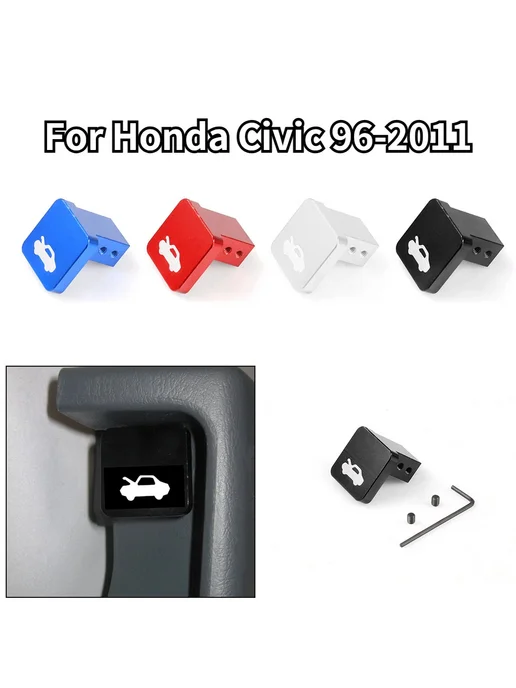 Красная ручка замка капота для Honda Civic 1996-2011, красный, фото 2