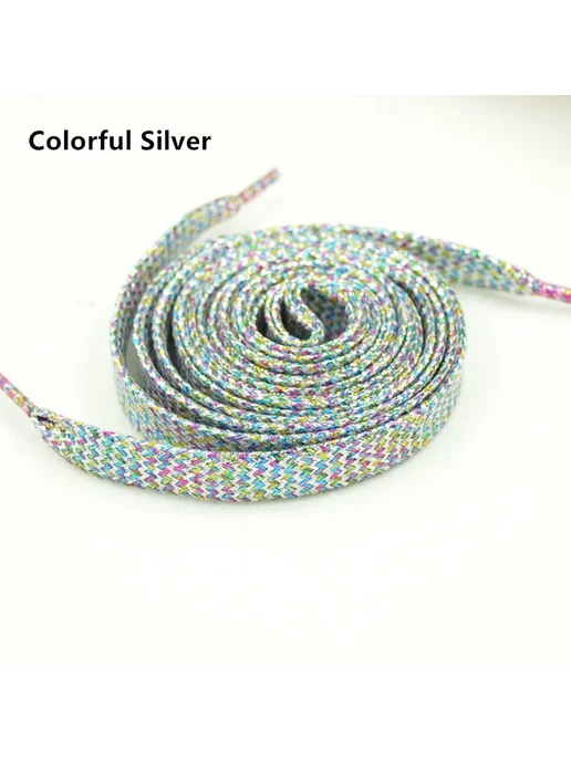 Nyacinth Шнурки Colorful Silver 100 см для кроссовок, серебристый