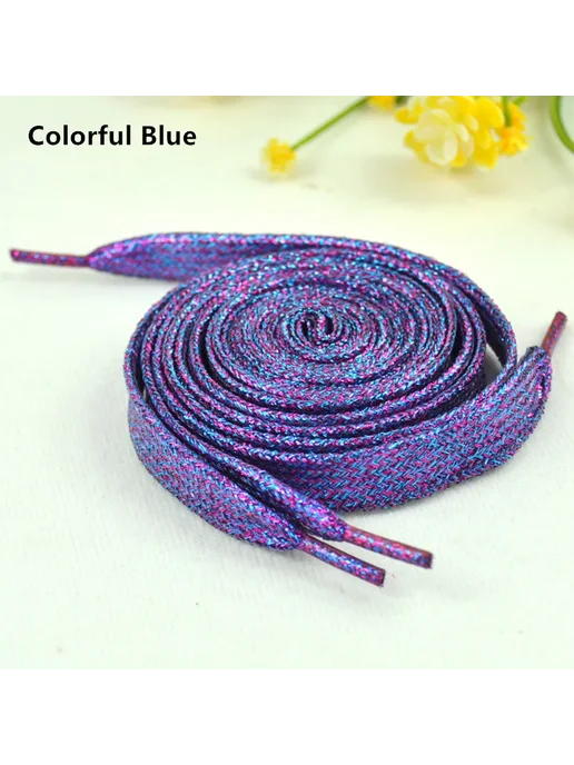 Nyacinth Шнурки Colorful Blue 160 см, фиолетовые, синий