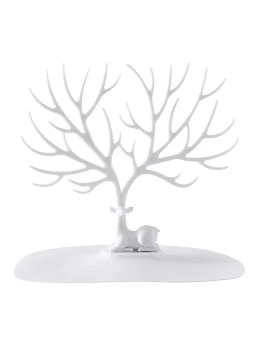 DQG Подставка пластик олень White1, белый